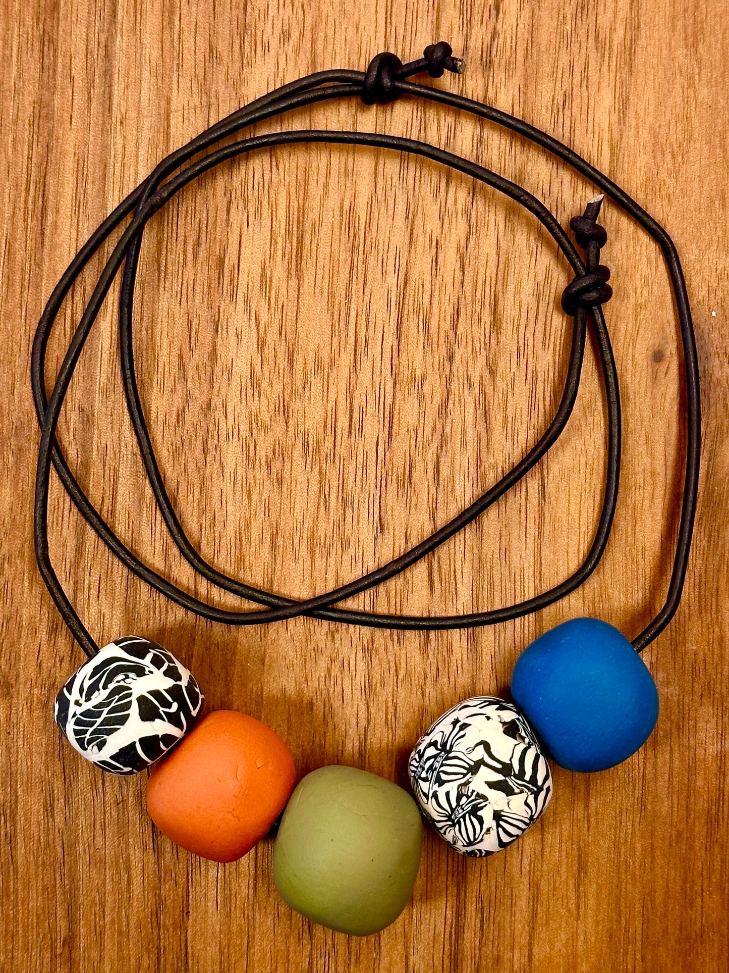 Beaded Leather Necklace