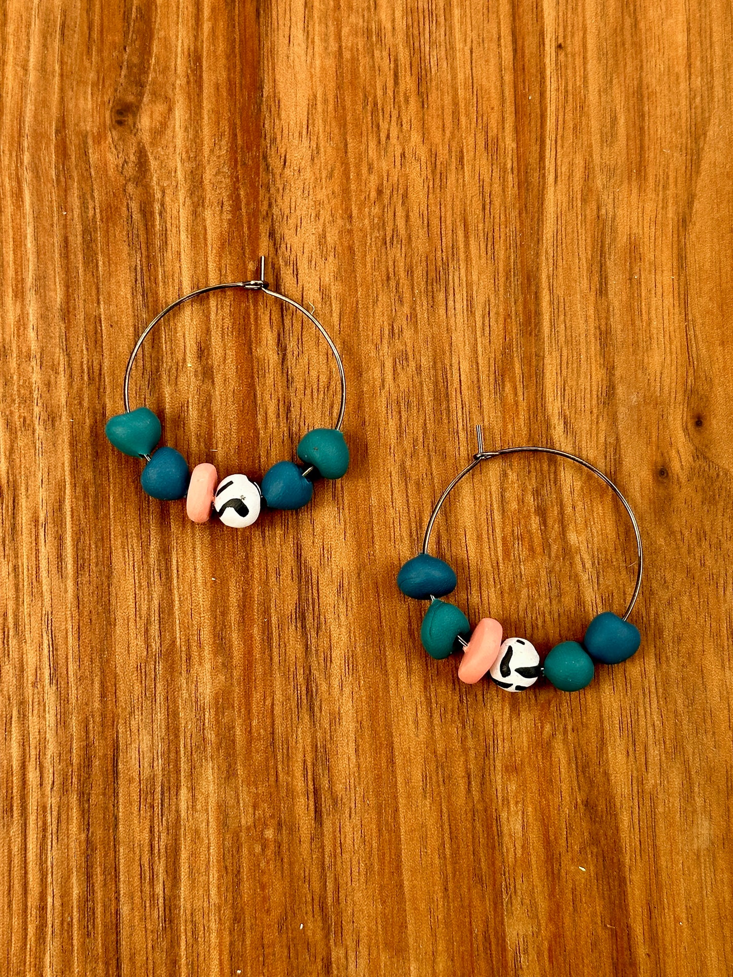 Beaded Hoops