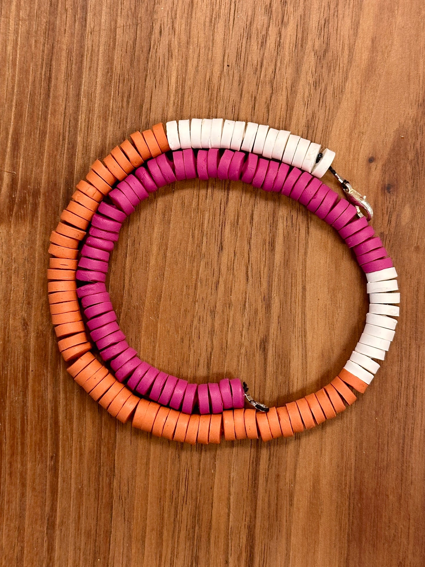 Beaded necklaces - Tri-Colour