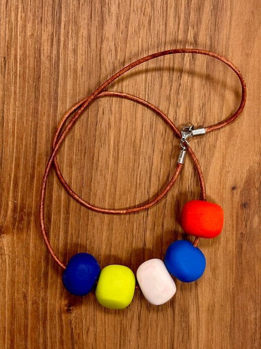 Beaded Leather Necklace